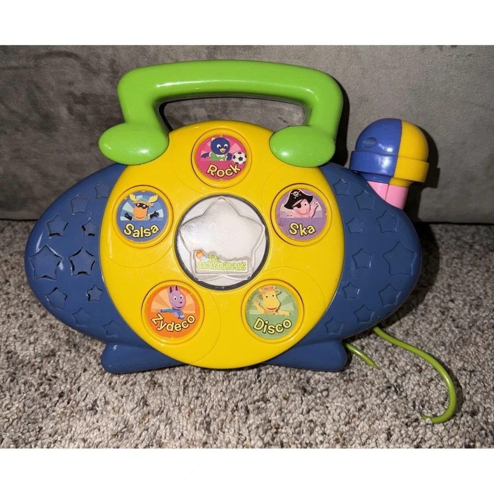 VTG 2005 Mattel Backyardigans Sing Along Music Maker With Microphone‎ (Tested)